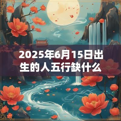 2025年6月15日出生的人五行缺什么补金的名字推荐