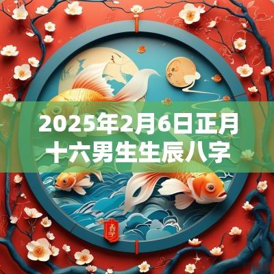 2025年2月6日正月十六男生生辰八字霸气好听的名字