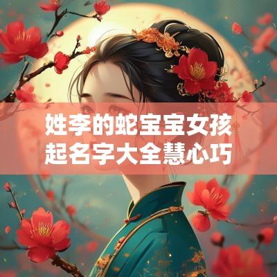 姓李的蛇宝宝女孩起名字大全慧心巧思的女宝宝好名字大全