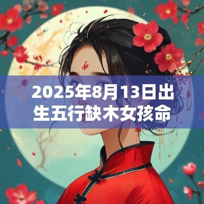 2025年8月13日出生五行缺木女孩命运与八字名字解析