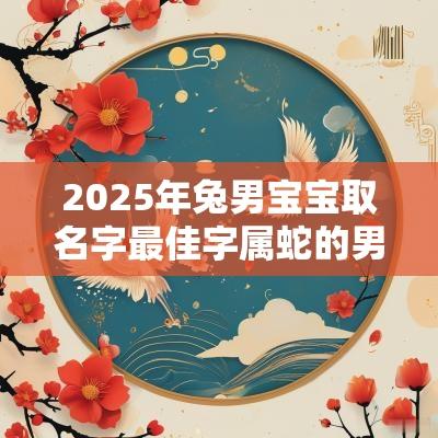 2025年兔男宝宝取名字最佳字属蛇的男孩取什么名字好