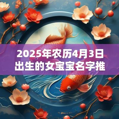 2025年农历4月3日出生的女宝宝名字推荐好名字大全