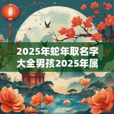 2025年蛇年取名字大全男孩2025年属蛇取名宜用字