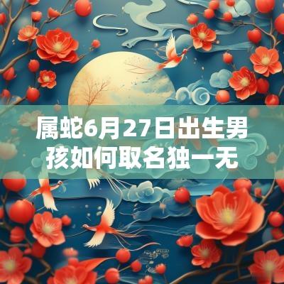 属蛇6月27日出生男孩如何取名独一无二的男蛇宝宝名字