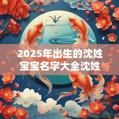 2025年出生的沈姓宝宝名字大全沈姓女宝宝好听的名字