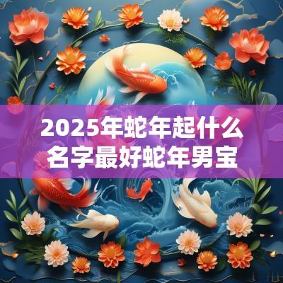 2025年蛇年起什么名字最好蛇年男宝宝的绝佳好名推荐