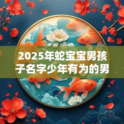 2025年蛇宝宝男孩子名字少年有为的男宝宝名字大全