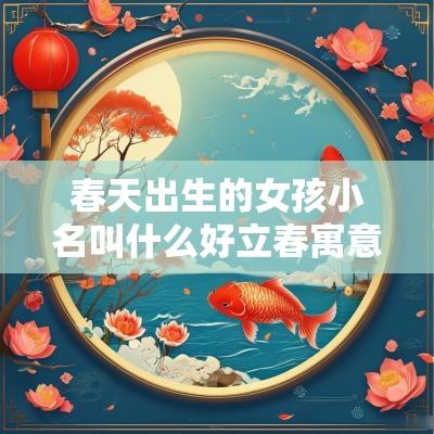 春天出生的女孩小名叫什么好立春寓意美好的取名宜用字借鉴