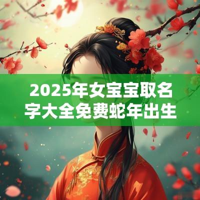 2025年女宝宝取名字大全免费蛇年出生的女孩取名宝典