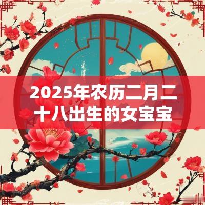 2025年农历二月二十八出生的女宝宝缺什么属水的名字