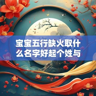 宝宝五行缺火取什么名字好起个姓与名搭配得当的好名字