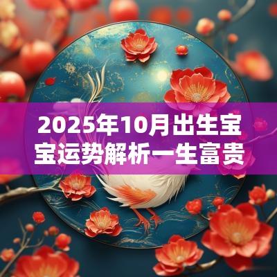 2025年10月出生宝宝运势解析一生富贵吉祥好名推荐