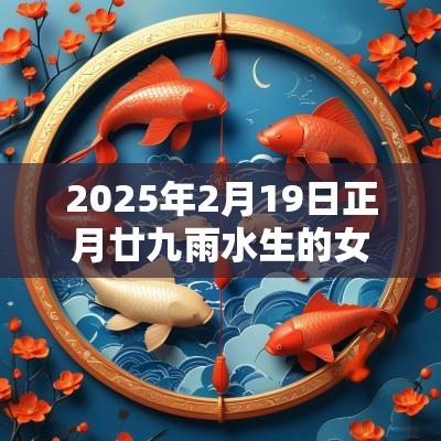 2025年2月19日正月廿九雨水生的女孩名字宝宝取名