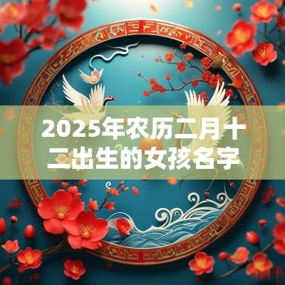 2025年农历二月十二出生的女孩名字五行缺土怎么取名