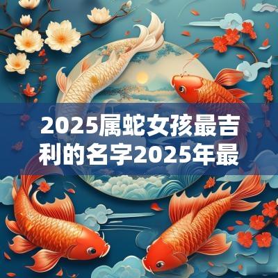 2025属蛇女孩最吉利的名字2025年最旺女孩名字