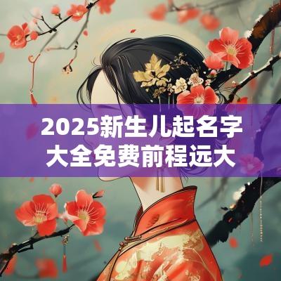 2025新生儿起名字大全免费前程远大的蛇宝宝取名