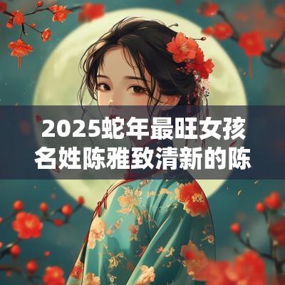 2025蛇年最旺女孩名姓陈雅致清新的陈姓女宝宝名字