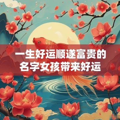 一生好运顺遂富贵的名字女孩带来好运和福气的女宝宝名字
