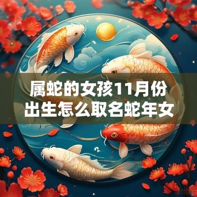 属蛇的女孩11月份出生怎么取名蛇年女孩清雅的名字大全