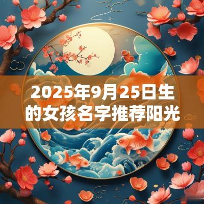 2025年9月25日生的女孩名字推荐阳光开朗名字推荐