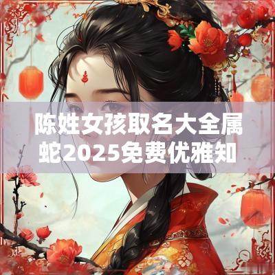 陈姓女孩取名大全属蛇2025免费优雅知性的蛇宝宝名字