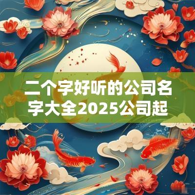 二个字好听的公司名字大全2025公司起名字寓意好的字