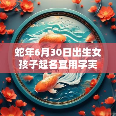 蛇年6月30日出生女孩子起名宜用字芙蓉如面的女宝宝名字