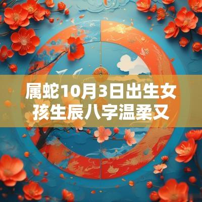 属蛇10月3日出生女孩生辰八字温柔又好听的女宝宝名字