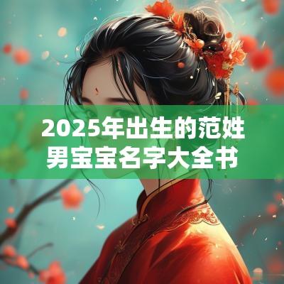 2025年出生的范姓男宝宝名字大全书香横溢的男孩名字