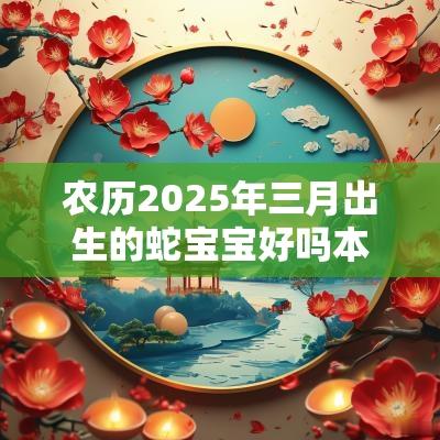 农历2025年三月出生的蛇宝宝好吗本月宝宝取名宜用字