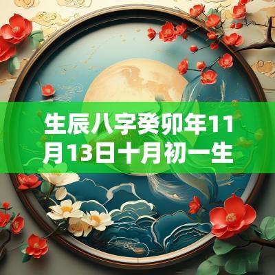 生辰八字癸卯年11月13日十月初一生的女生五行旺缺详解