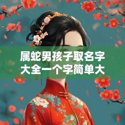 属蛇男孩子取名字大全一个字简单大气的男宝宝单字分享
