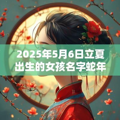 2025年5月6日立夏出生的女孩名字蛇年女生最佳起名