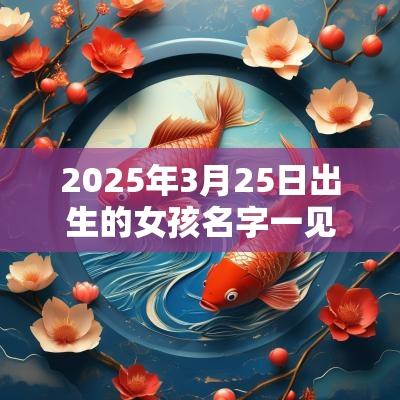 2025年3月25日出生的女孩名字一见倾心的女孩名字