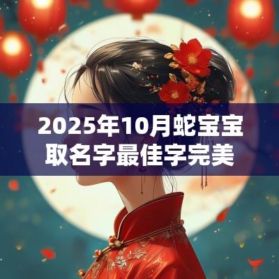 2025年10月蛇宝宝取名字最佳字完美的孩子名字大全