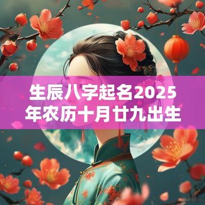 生辰八字起名2025年农历十月廿九出生的孩子运势解说