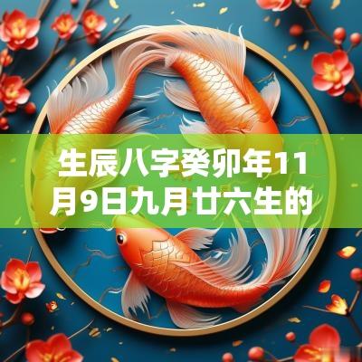 生辰八字癸卯年11月9日九月廿六生的男生五行旺缺详解