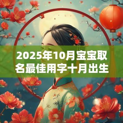 2025年10月宝宝取名最佳用字十月出生的孩子取名字