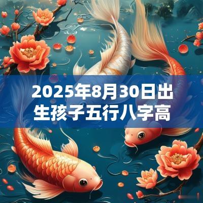 2025年8月30日出生孩子五行八字高级的蛇宝宝名字