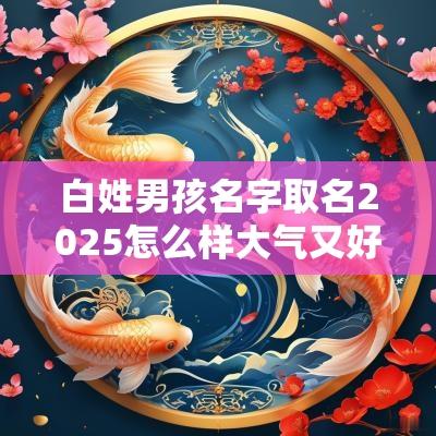 白姓男孩名字取名2025怎么样大气又好听的男宝宝起名