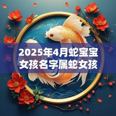 2025年4月蛇宝宝女孩名字属蛇女孩最吉利的名字免费
