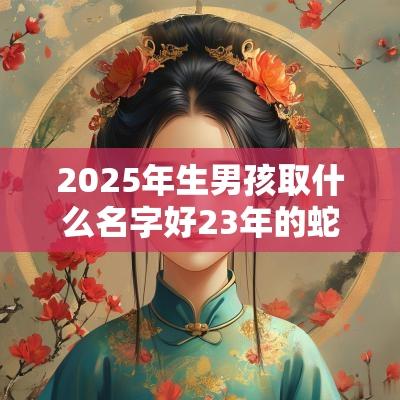 2025年生男孩取什么名字好23年的蛇宝宝取什么名字