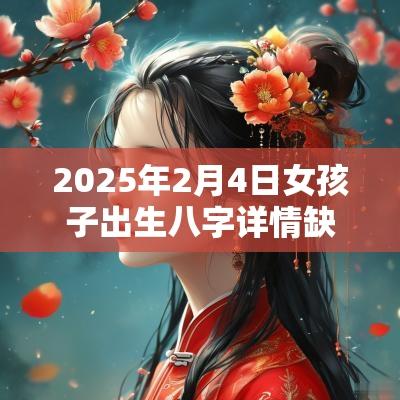 2025年2月4日女孩子出生八字详情缺火取名音律优美