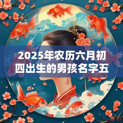2025年农历六月初四出生的男孩名字五行缺火免费取名