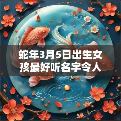 蛇年3月5日出生女孩最好听名字令人印象深刻的女宝宝名字