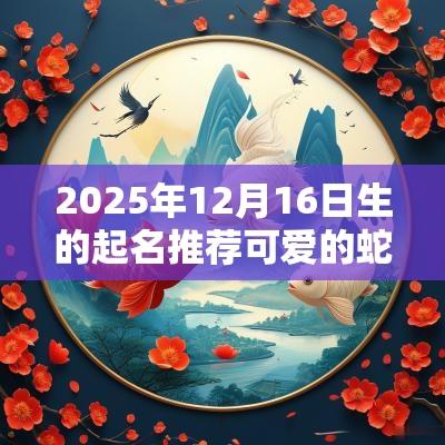 2025年12月16日生的起名推荐可爱的蛇年孩子名字