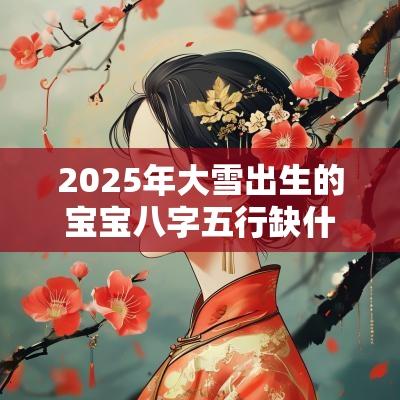 2025年大雪出生的宝宝八字五行缺什么起什么名字好呢