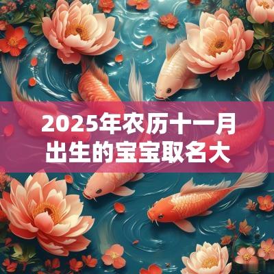 2025年农历十一月出生的宝宝取名大全吉祥旺运的名字