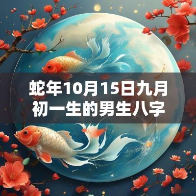 蛇年10月15日九月初一生的男生八字取名勇敢大方的名字