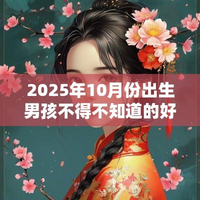 2025年10月份出生男孩不得不知道的好名字起名偏旁